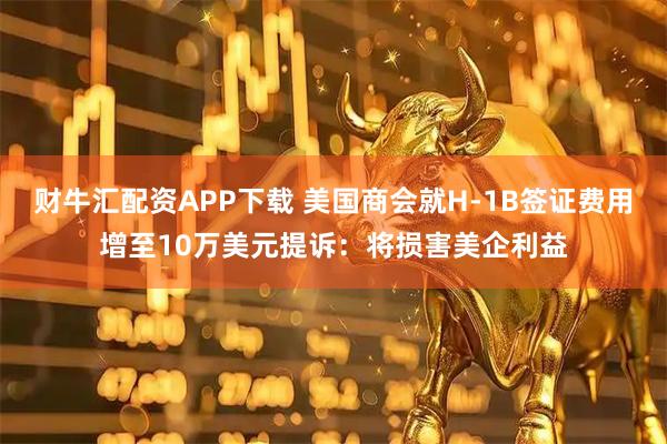 财牛汇配资APP下载 美国商会就H-1B签证费用增至10万美元提诉：将损害美企利益